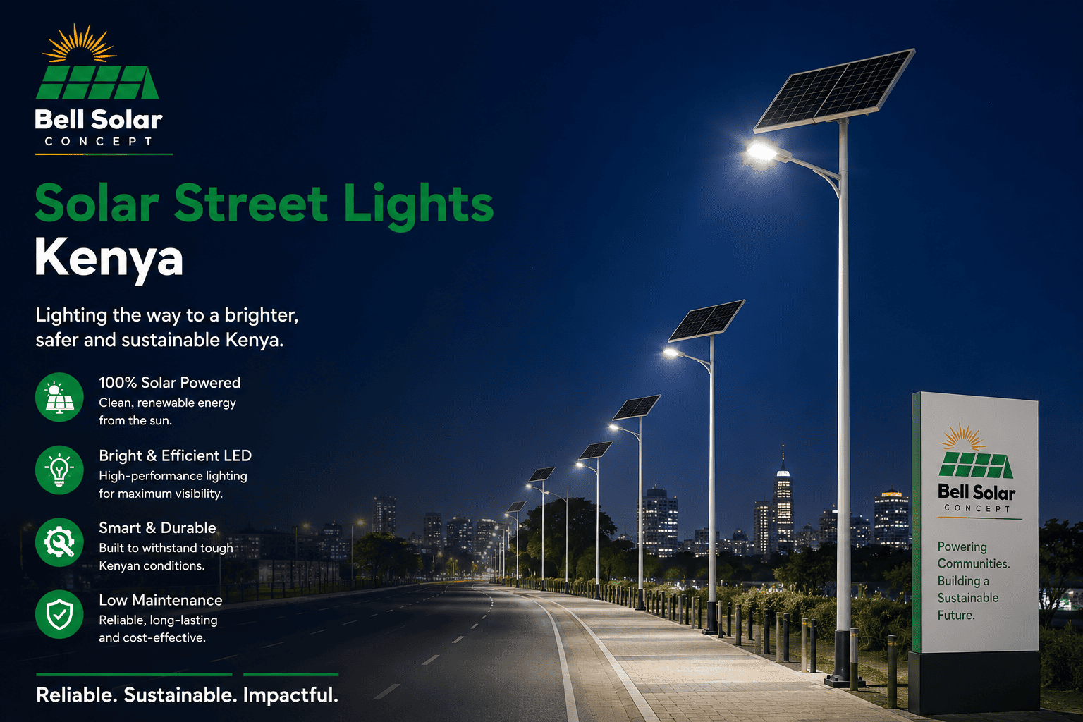 Solar Street Lights Kenya - bellsolarc.com