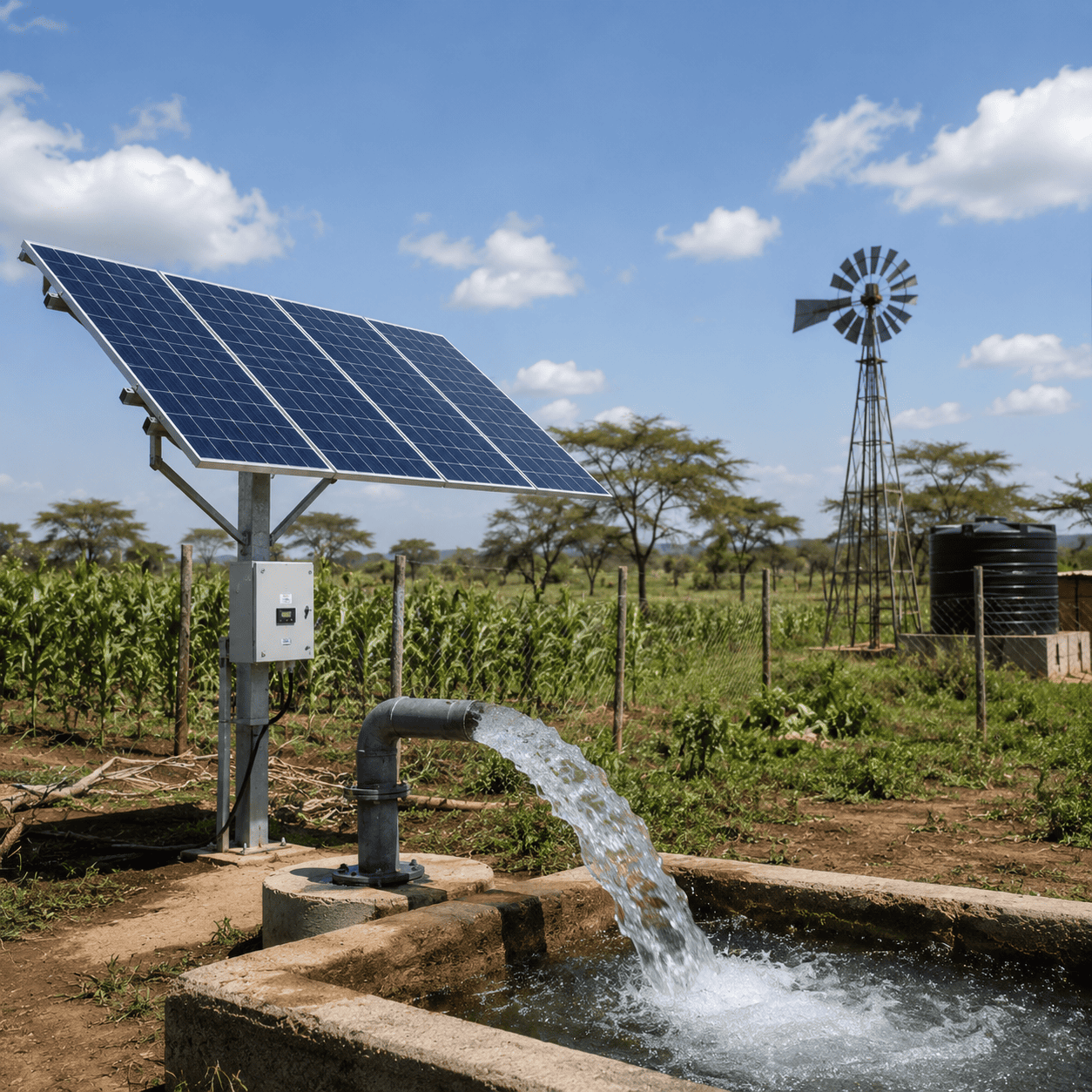 solar powered water pump in kenya bell solar concept