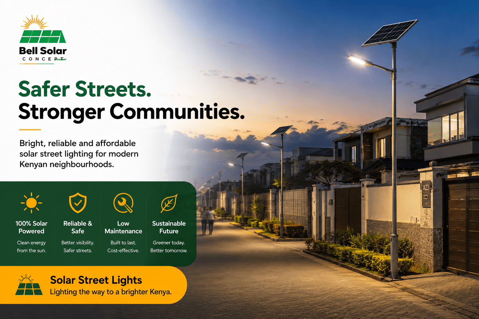 solar street lights installation kenya - bell solar concept (1)